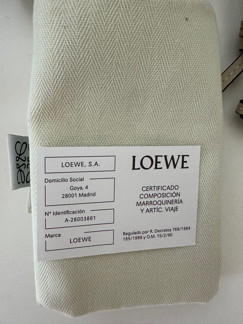 極美品】LOEWEロエベ ハンモック ミニ DW レザー&リネン ライトオーク