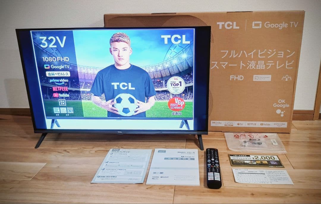 TCL 32V 1080 FHD 32S5401 液晶テレビ 2024年製 Amazon | TCL テレビ 32V型 ネット動画対応 Google TV フル