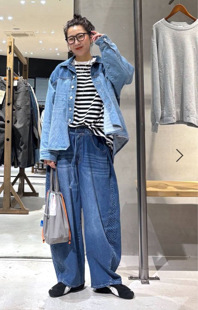 お値下げniko and…☆ニコアンド ハギッテデニムシャツ Misayo - メルカリ