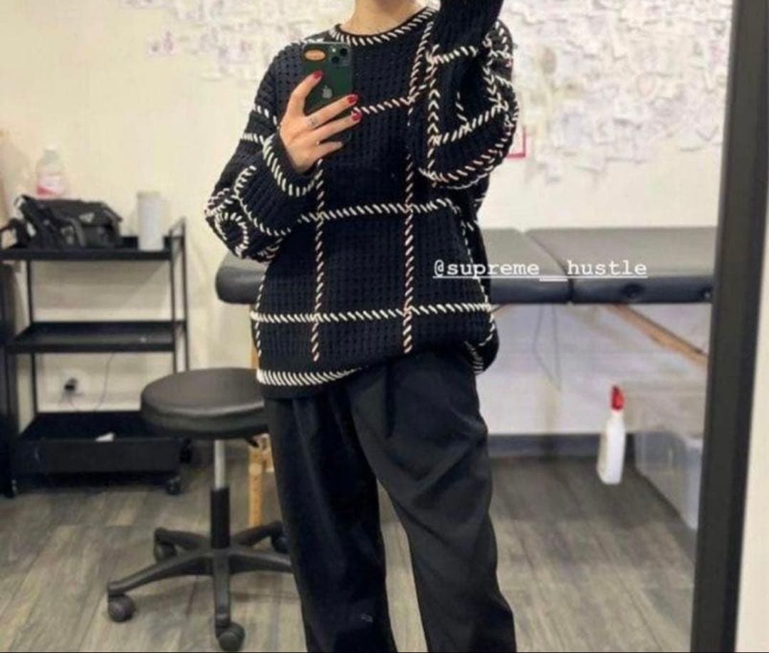 Supreme Quilt Stitch Sweater L Black23ss - メルカリ