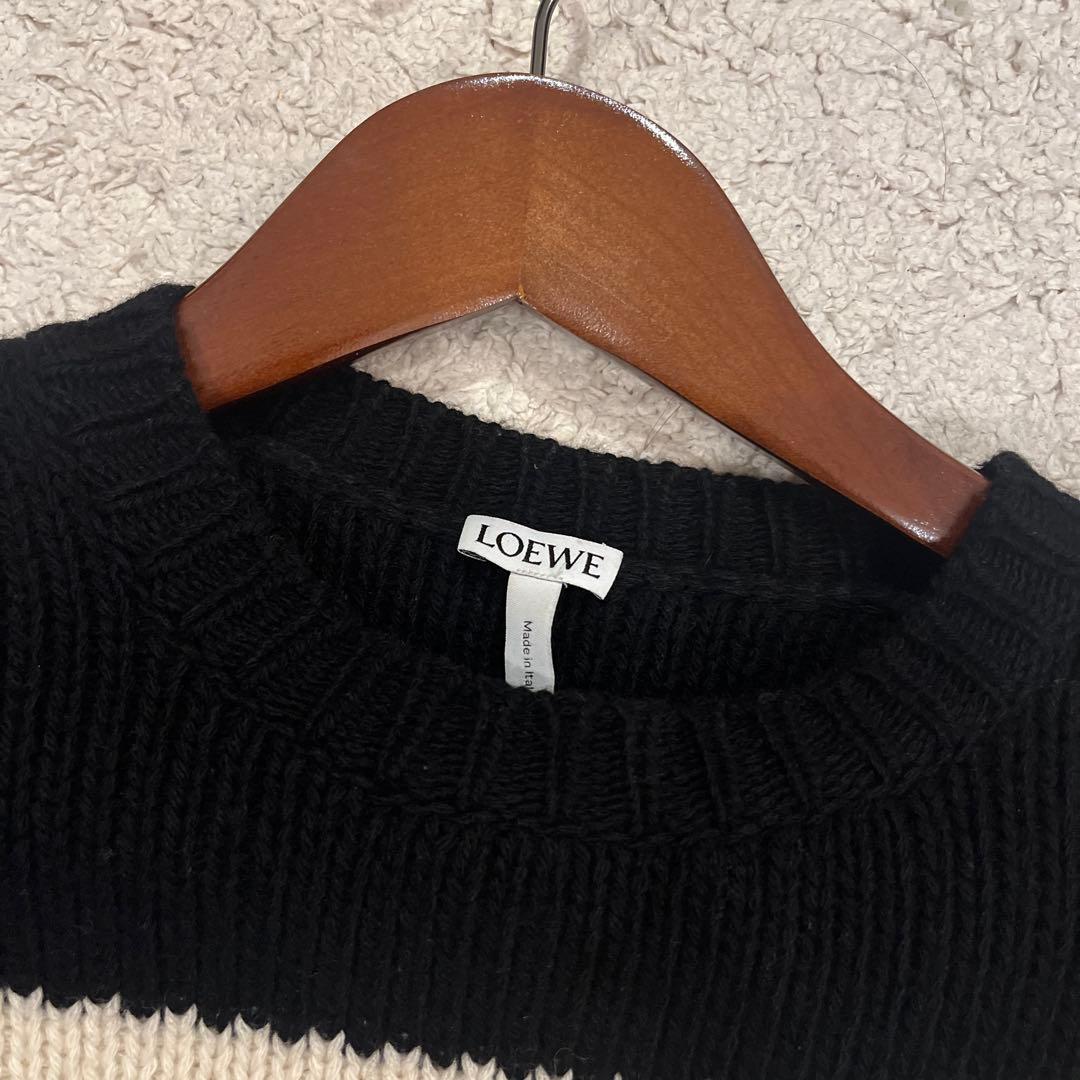 本日出品取り下げ LOEWE ニットセーター XS 黒/アイボリー - メルカリ
