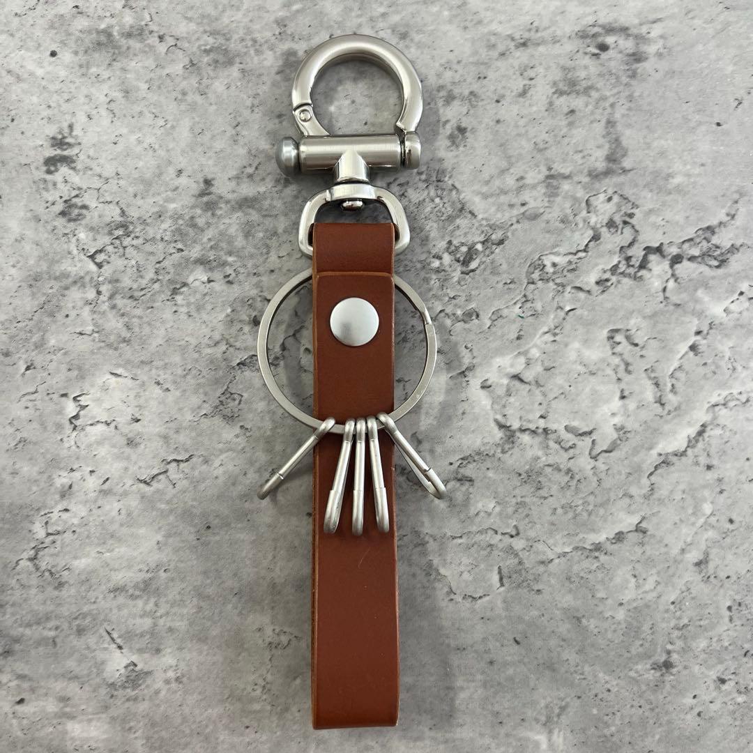 Hender Scheme エンダースキーマ ブラウンレザー キーホルダー Hender Scheme / エンダースキーマ | key flock - Brown | 通販 - 正規