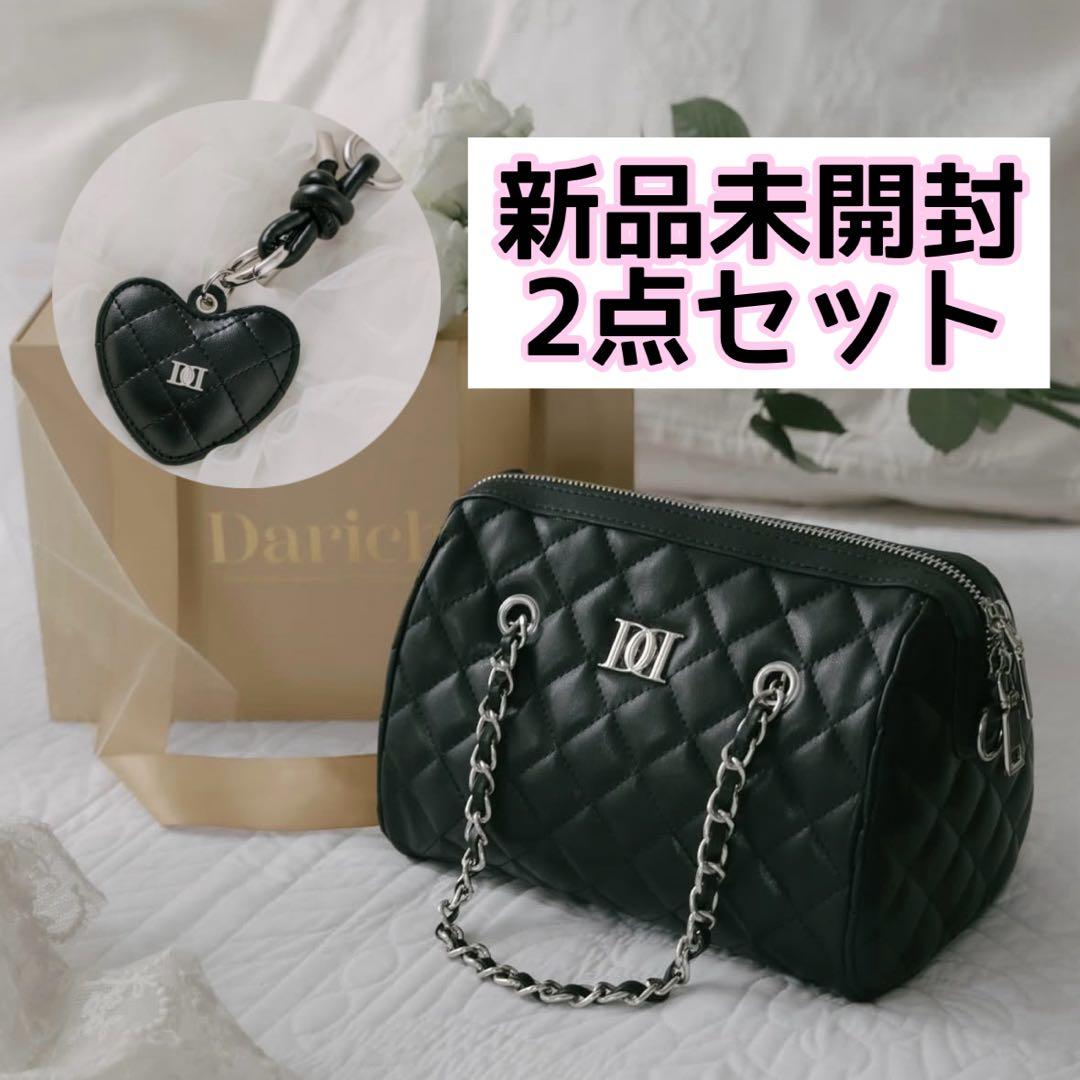 ダーリッチ ノベルティ キルティングミニボストンバッグ ハートロゴ