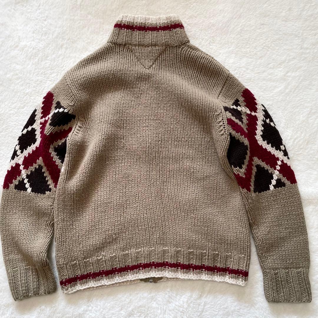 希少】トミーヒルフィガー ネイティブ柄 カウチン ドライバーズニット