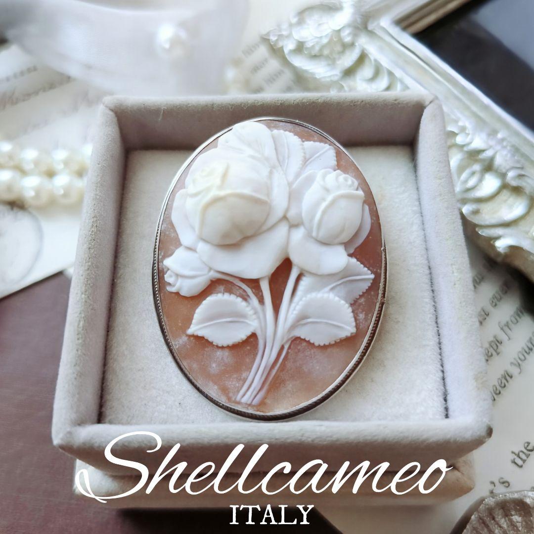ITALY SILVER900 シェルカメオ ローズ ブローチ ペンダント 薔薇 楽天市場】シェルカメオ巨匠 Franco Scala作 シェル カメオ 天然