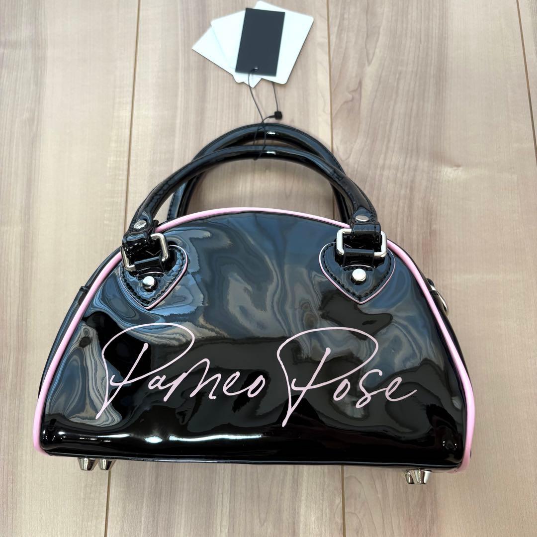 パメオポーズ アンブロ コラボ エナメル 2Way ミニボストン バッグ