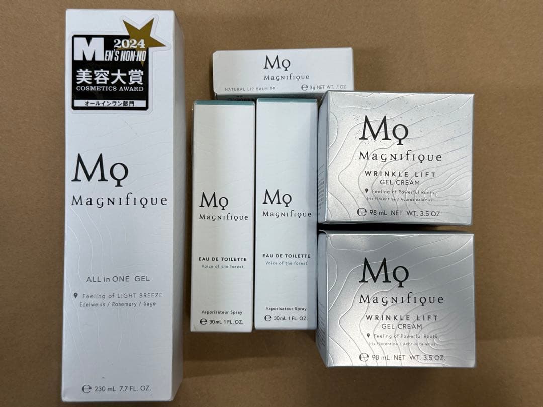 マニフィーク 保湿ジェルローション・シワ改善クリーム2個・オードトワレ2個他 マニフィーク リンクルリフト ジェルクリーム