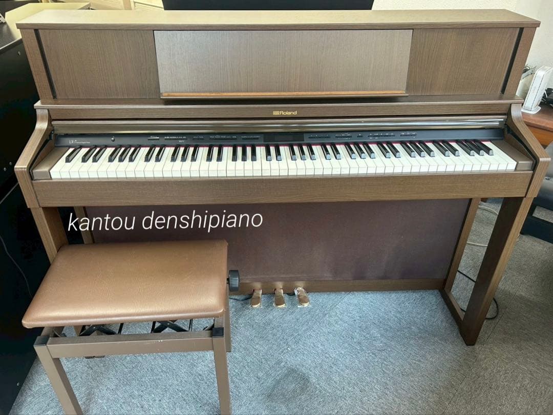 ローランド LX-7BW 2016年製 ハイブリッド木製鍵盤 6スピーカー 良好 2/23迄 4000円相当ヘッドホンプレゼント！】 Roland LX6 PES 黒鏡面