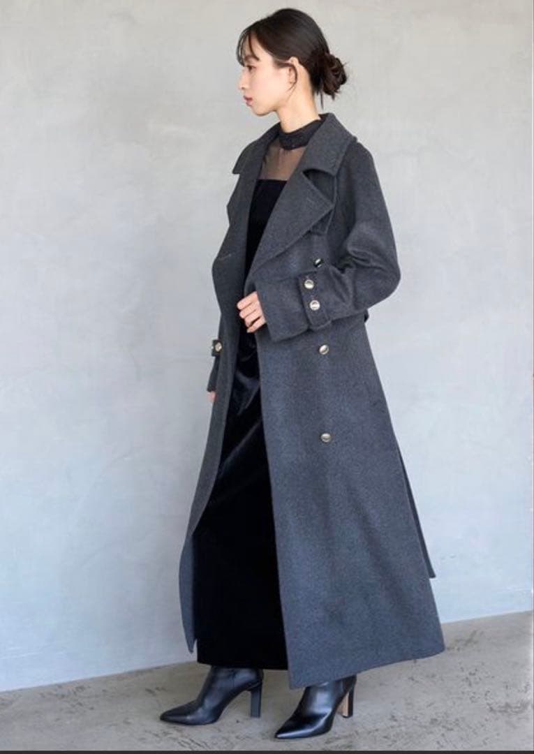 新品タグ】スナイデル ウールカシミヤスタンドカラーコートSWFC255037