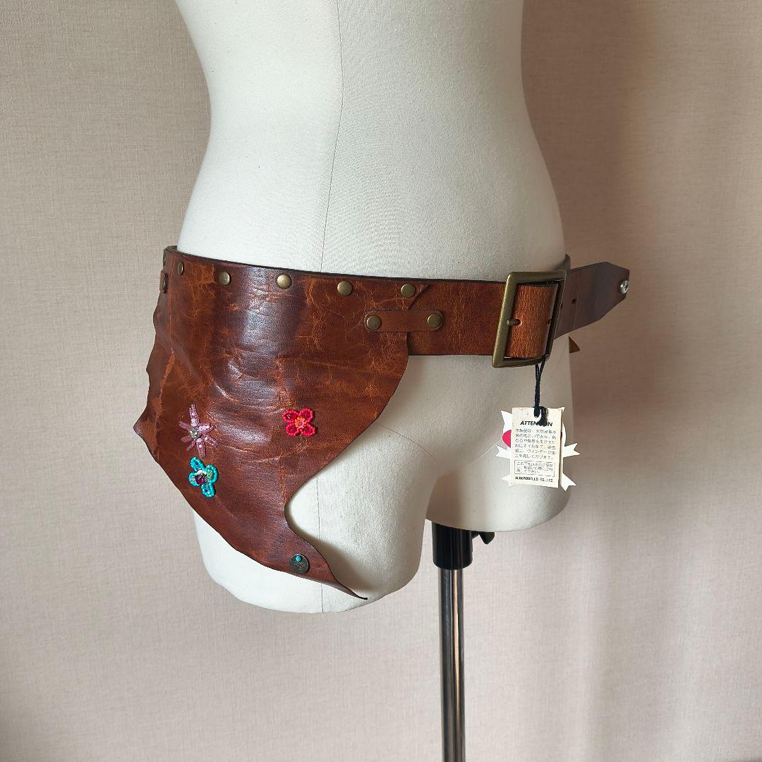未使用 アルベロベロ オレボレブラ レザーウエストベルト ブラウン 未使用 アルベロベロ オレボレブラ レザーウエストベルト ブラウンの