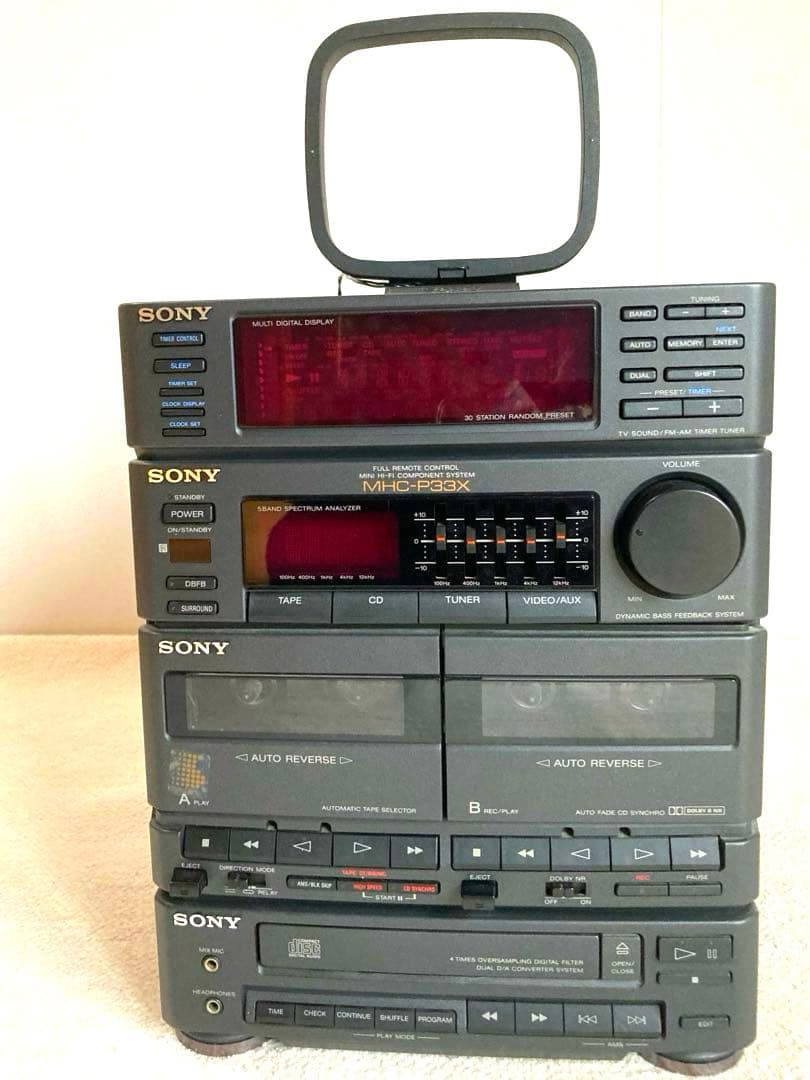 SONYピクシー☆日本製☆ミニコンポ本体のみHCD-P33Xジャンク品pixy