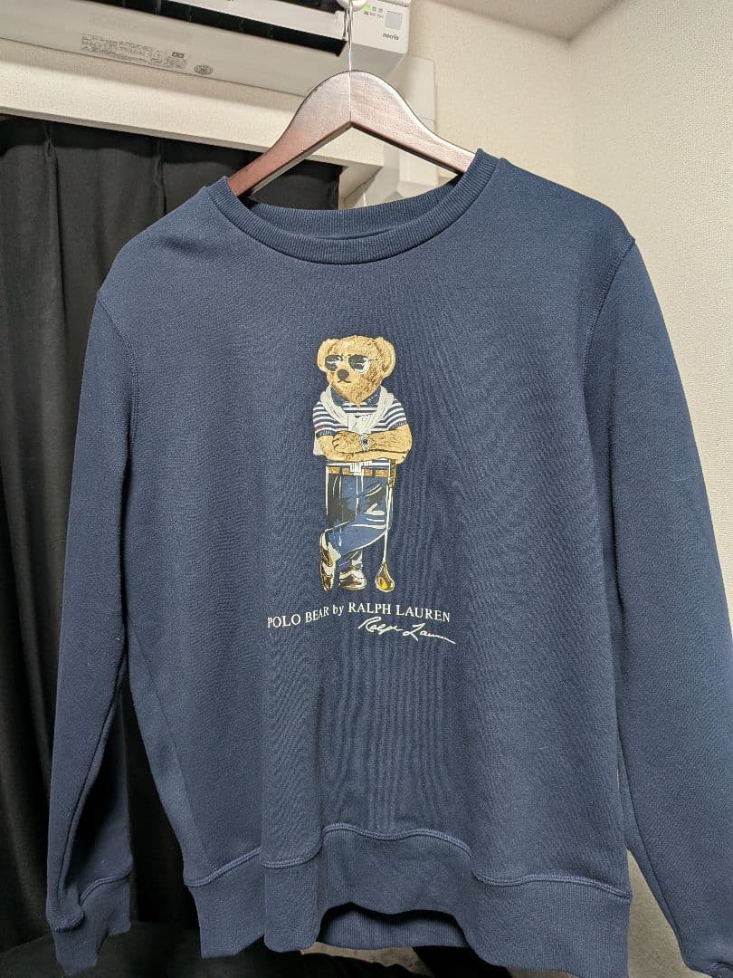 ポロラルフローレン　ポロベア裏起毛スウェットメンズM ポロ ラルフローレン メンズ ポロベア 裏起毛 トレーナー。フロントに