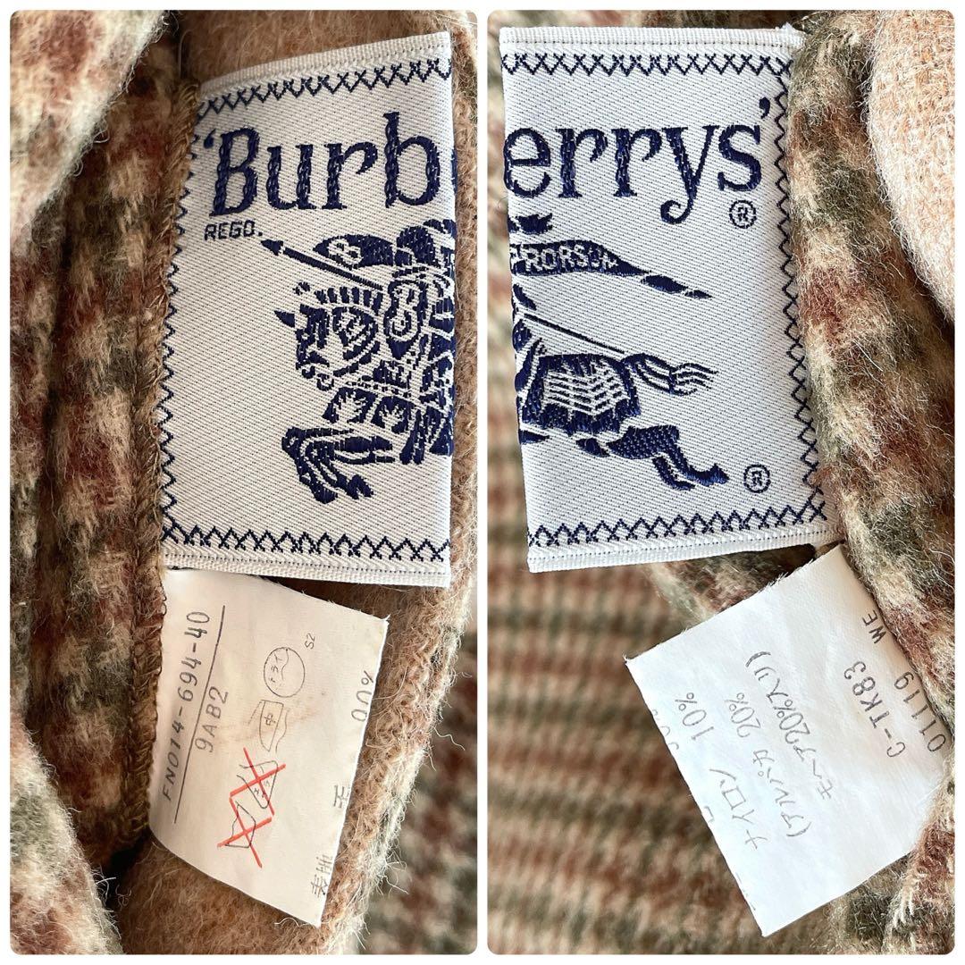 希少】バーバリー ダブルフェイス ウールコート リバーシブル ベージュ