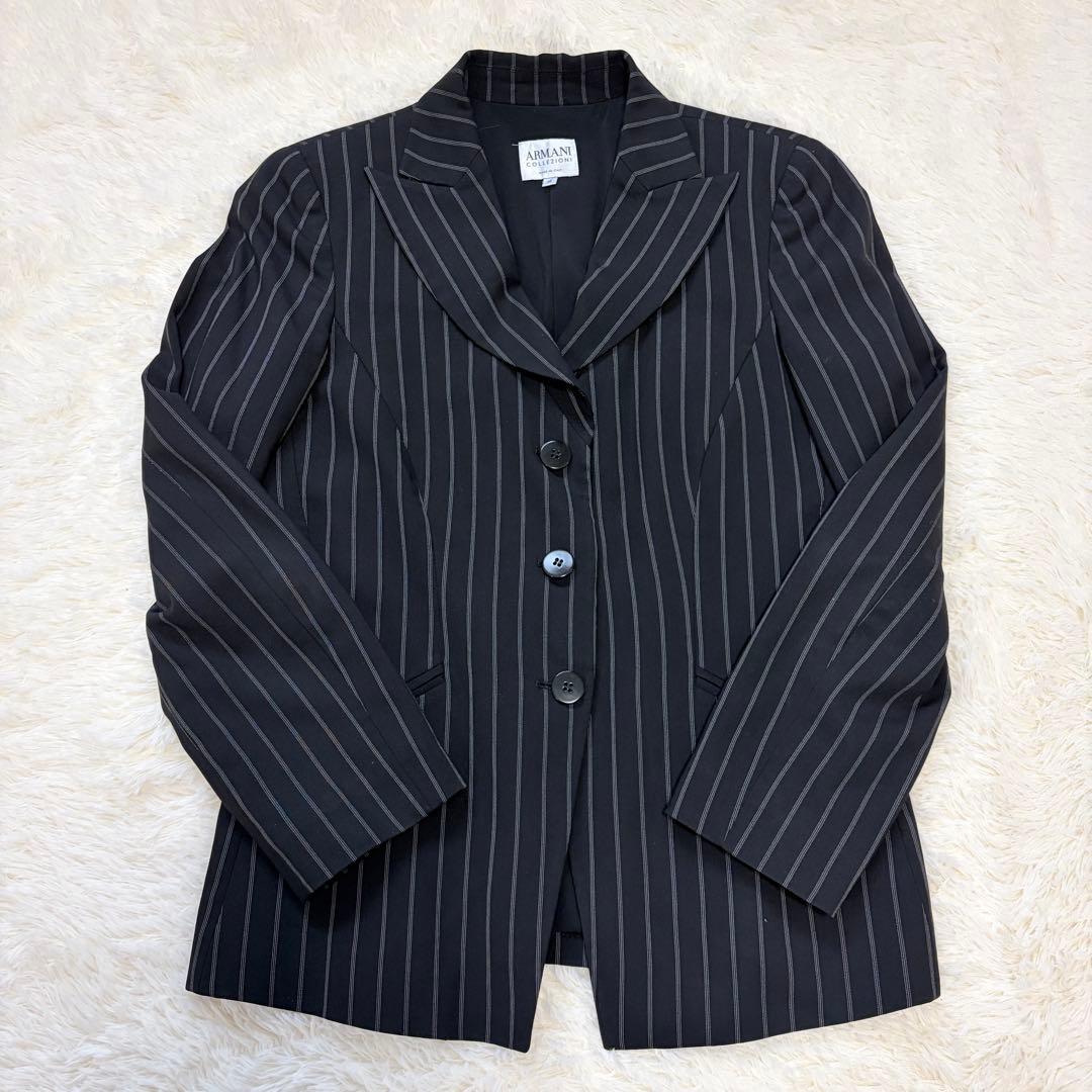 アルマーニコレツォーニ ストライプセットアップ 3ピース パンツスーツ