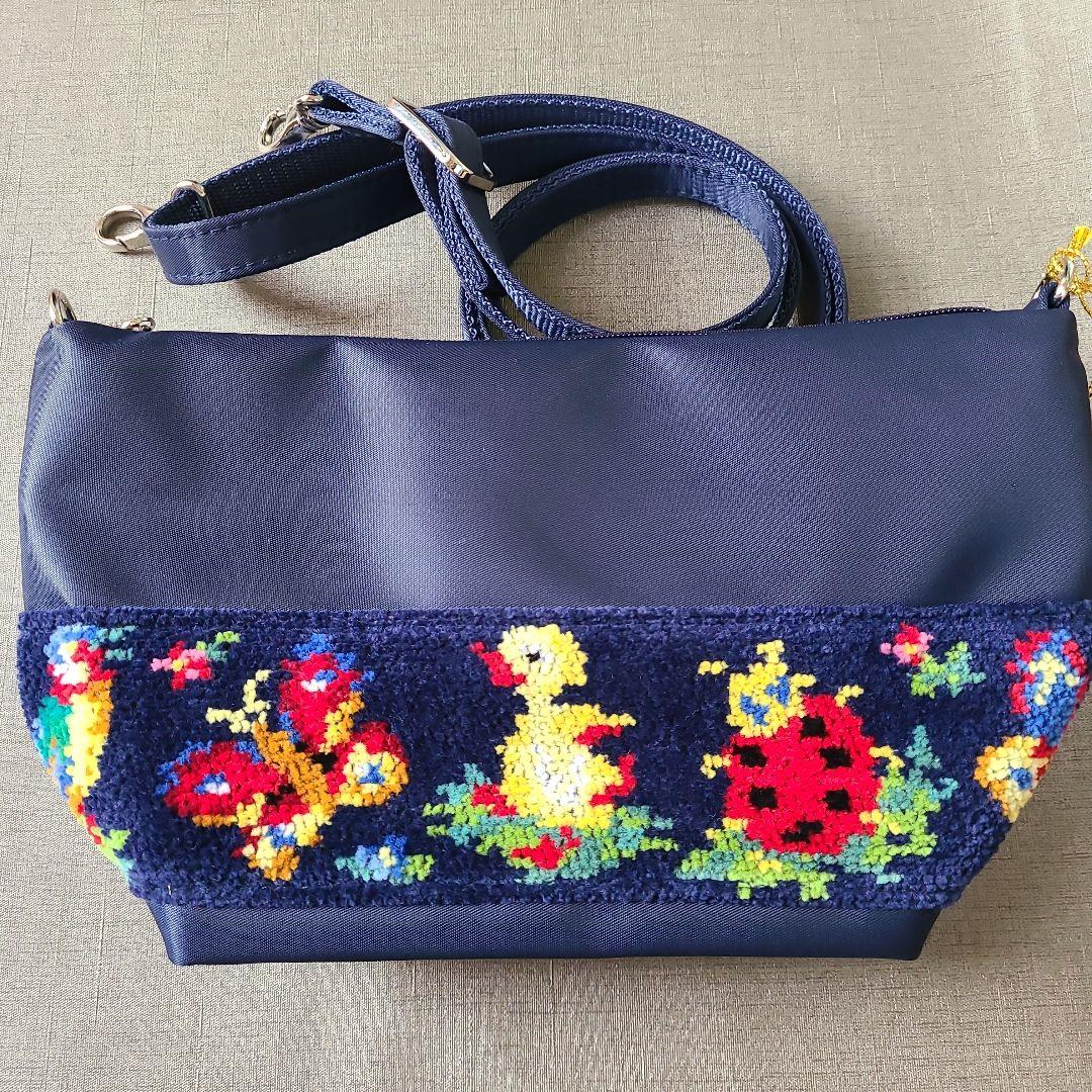 完売】フェイラー ミニショルダーバッグ☆学校フェイラー・ネイビー