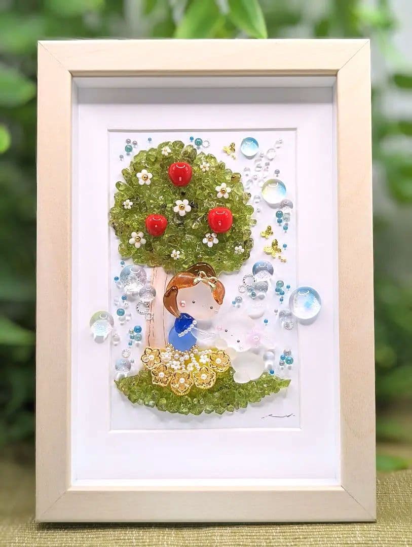 『Apple Blossom & Princess.*』シーグラスアート シーグラスと貝殻のアイスコレクション🍦 厚みあるアイスポップや