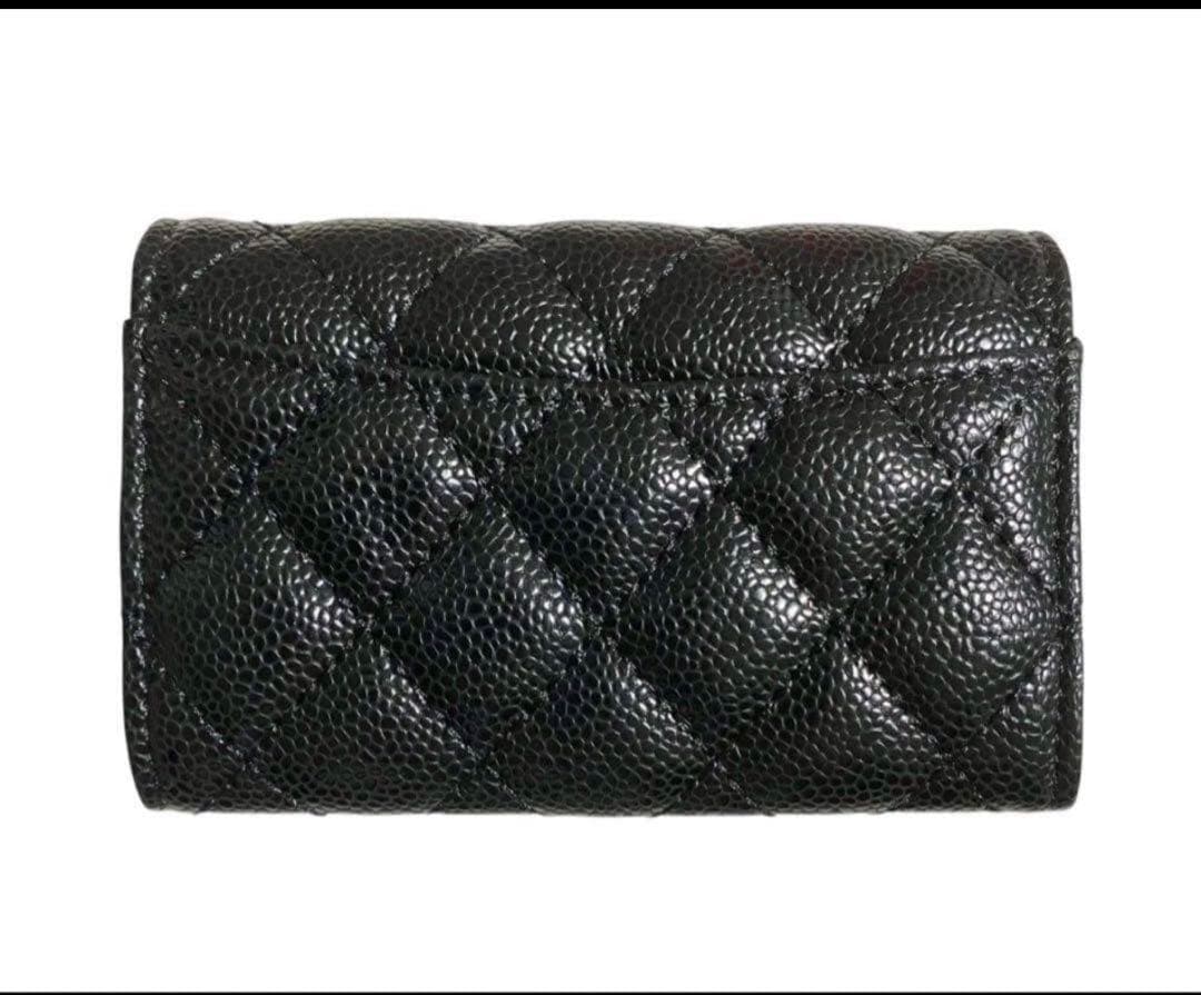 CHANEL ブラック キルティング 三つ折り財布 - メルカリ