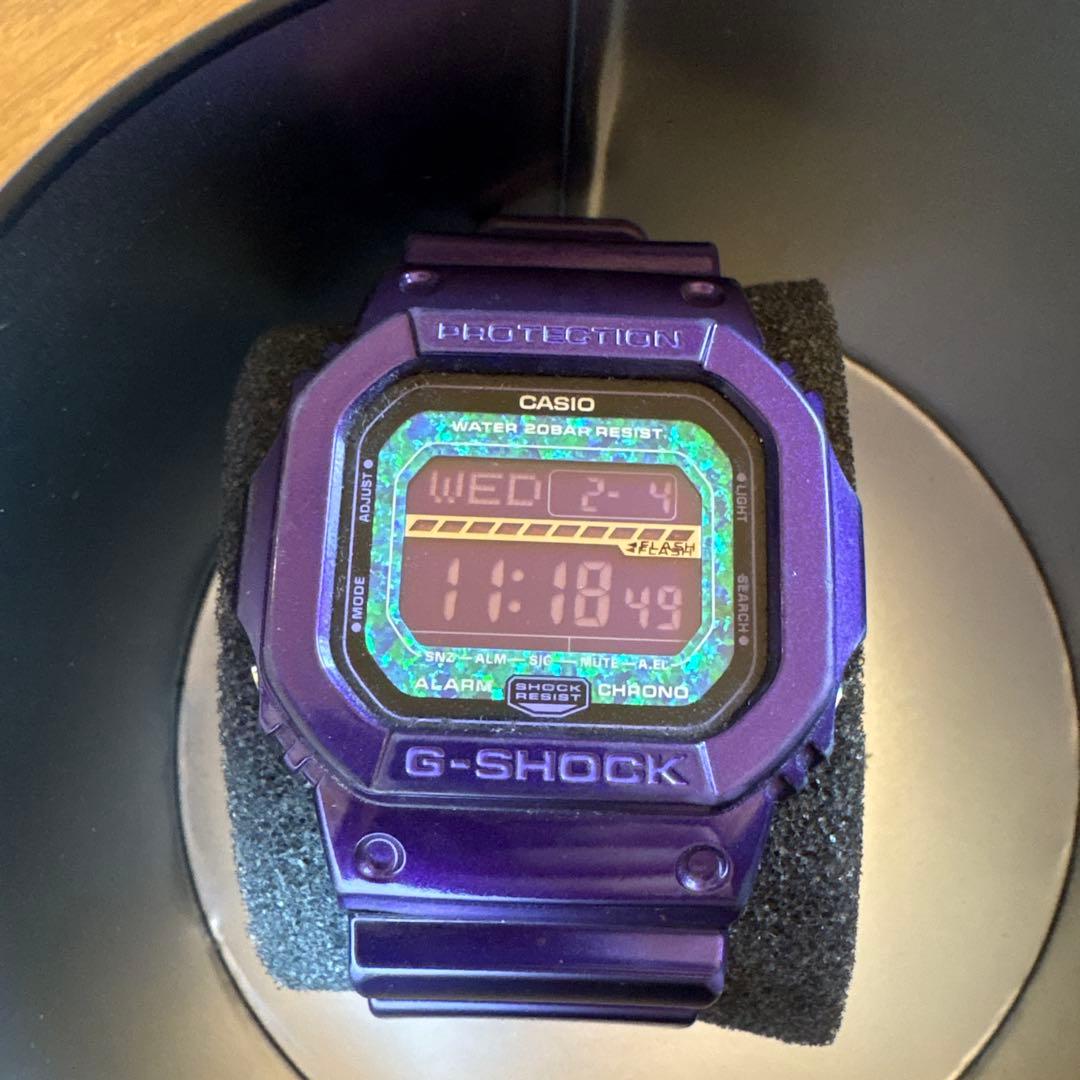 G-SHOCK パープル デジタル腕時計　オパール　GLS-5600KL 楽天市場】カシオCASIOG-SHOCK GLS-5600KL-6 パープル Reflex Dial