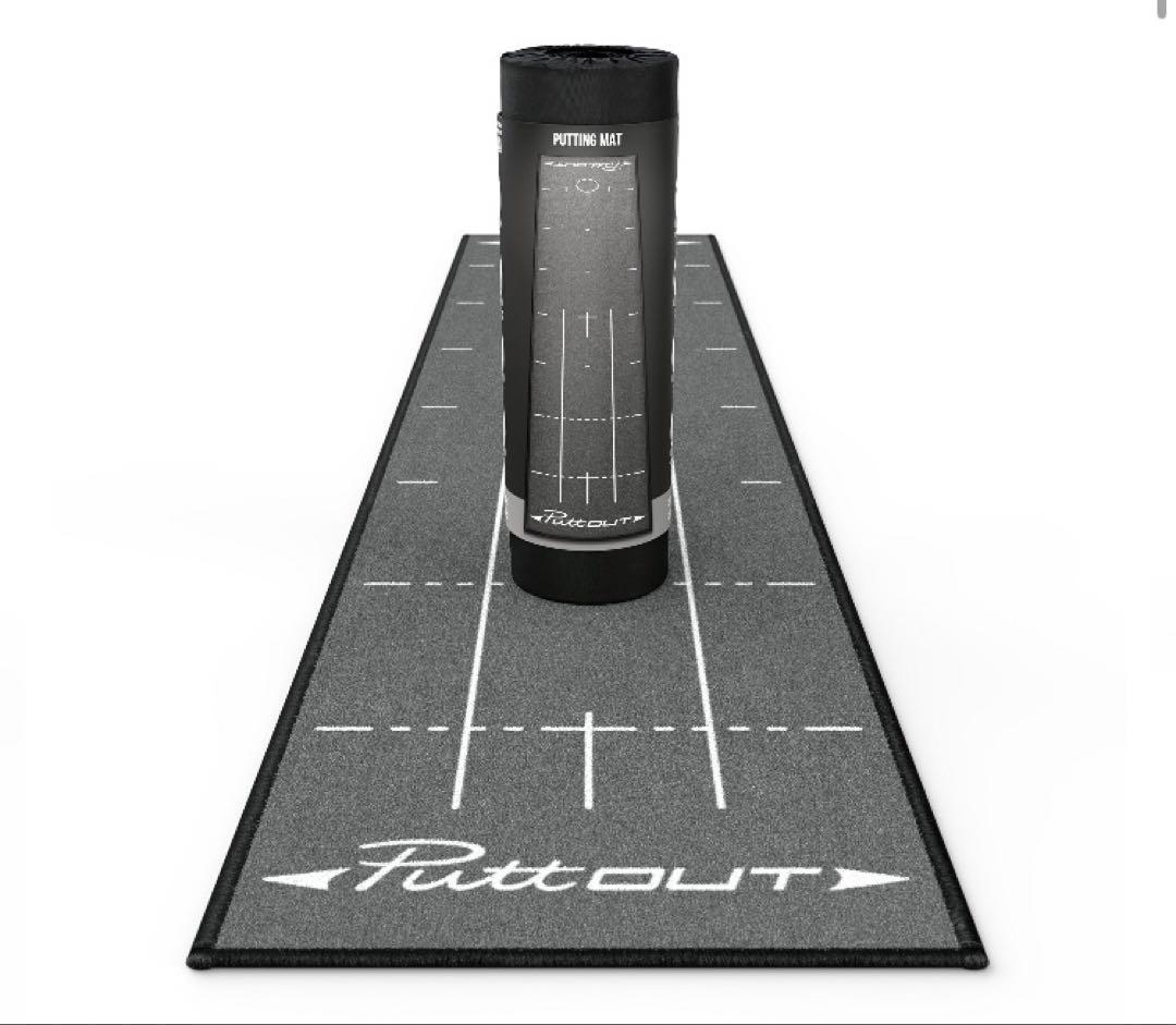 putt out パターマット（ミディアム/グレー）パットトレーナー（ストーン） ジオテックゴルフ公式通販サイト / PuttOUT ミディアムパターマット グレー