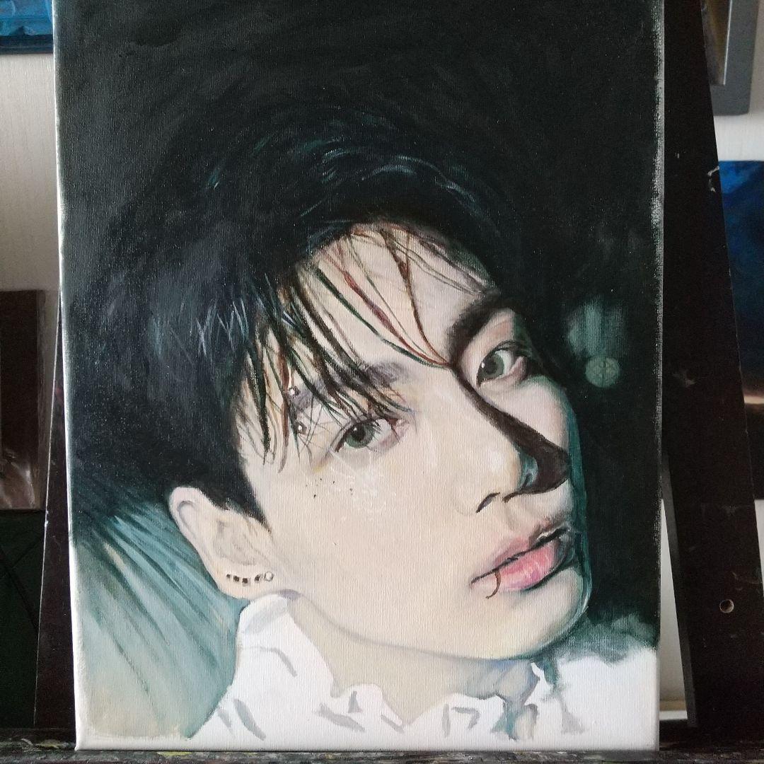 人物画#13 男性の肖像 油彩画 6号 F6 油絵 - メルカリ