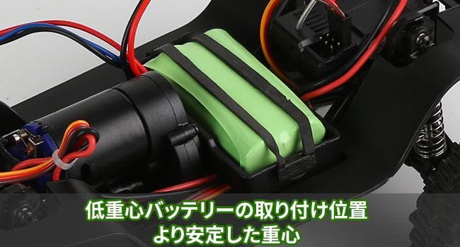 ラジコンカー オフロード ジープ 充電式 連動ライト 2.4GHz クローラー