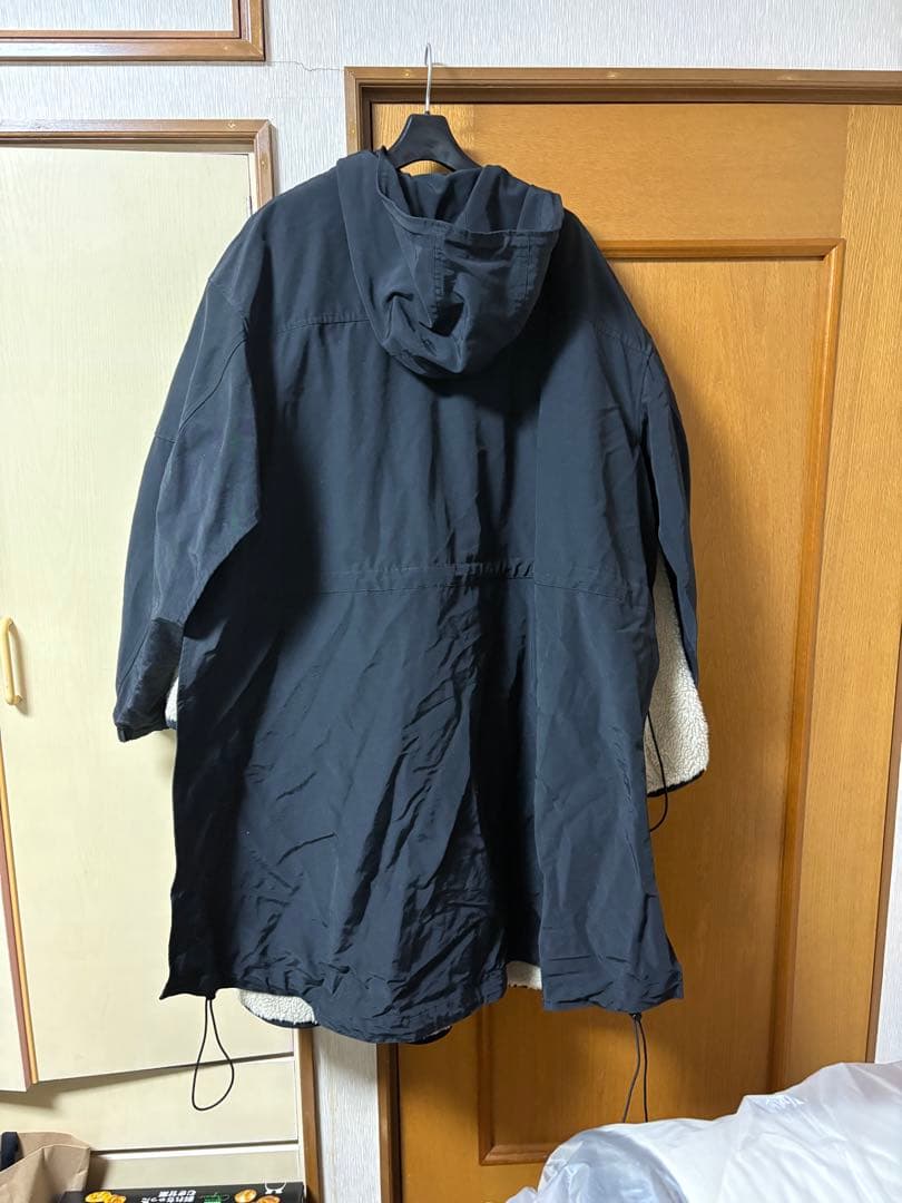 メゾンミハラヤスヒロ フリースライニング フード付きモッズコート