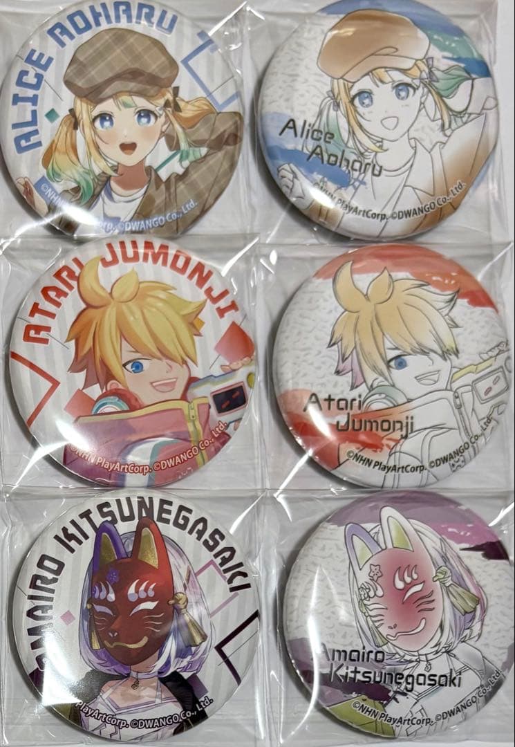 コンパス ドンキコラボ 缶バッジ 狐ヶ崎甘色 青春アリス 十文字アタリ