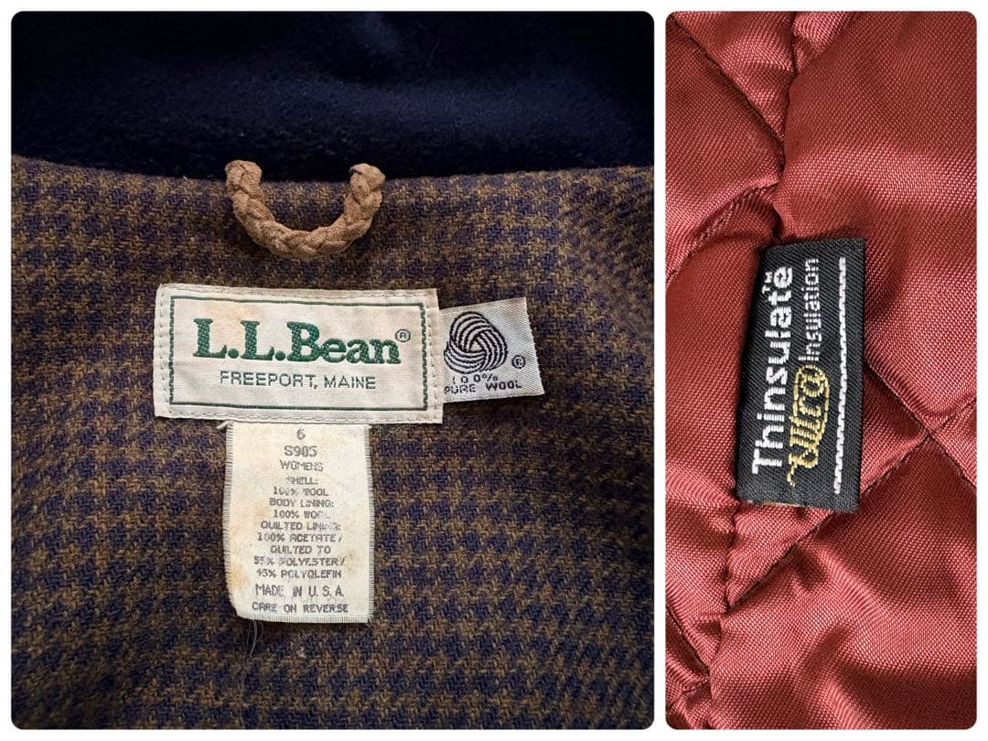 L.L.Bean USA製80s ウールダッフルコート ヴィンテージ ネイビー
