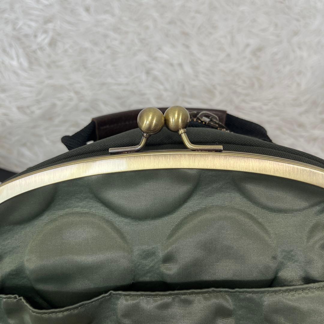 美品【AYANOKOUJI】2way がま口 ボディバッグ ワンショルダー - メルカリ