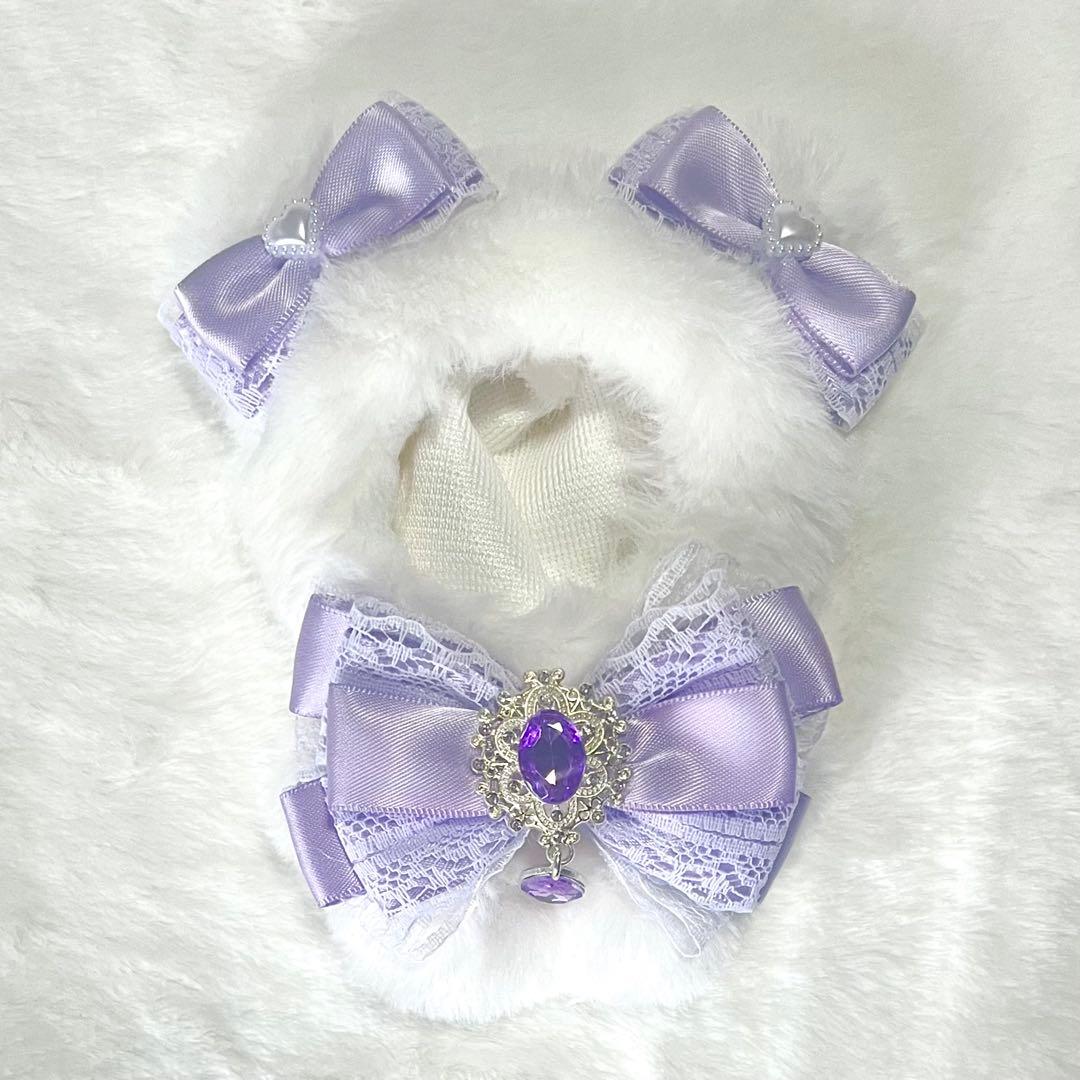 ぬい服 着ぐるみ にじぱぺっと10cm 白くま 紫 - メルカリ