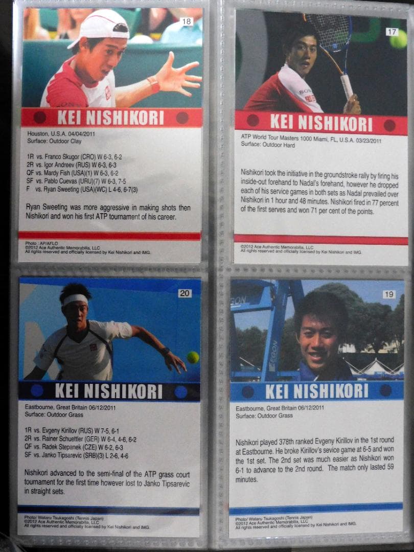 ACE 錦織圭 トレカ 31枚＋ 錦織圭/ジョコビッチ デュアルジャージ