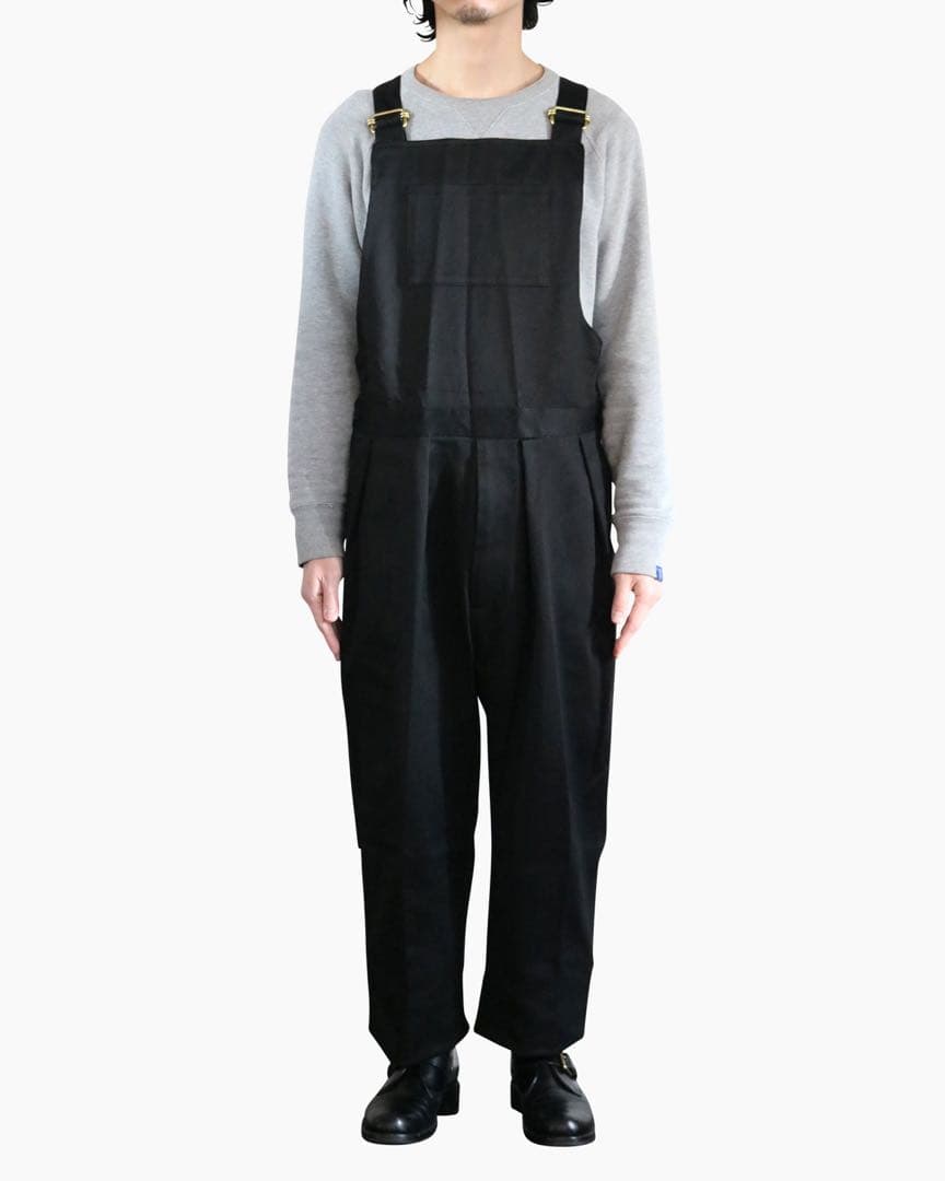 新年特価NEAT オーバーオール　コットンピケ　サイズM ブラック NEAT｜COTTON PIQUE｜OVERALL - Black｜PRODUCT｜Continuer Inc