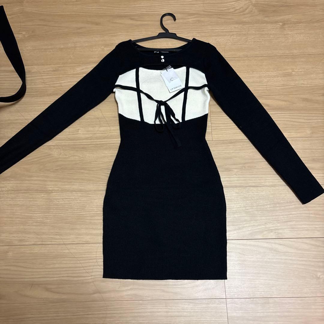 リボン付き長袖ミニワンピース リボン付きミニワンピース【ZOZOTOWN限定アイテム】 ワンピース 長袖