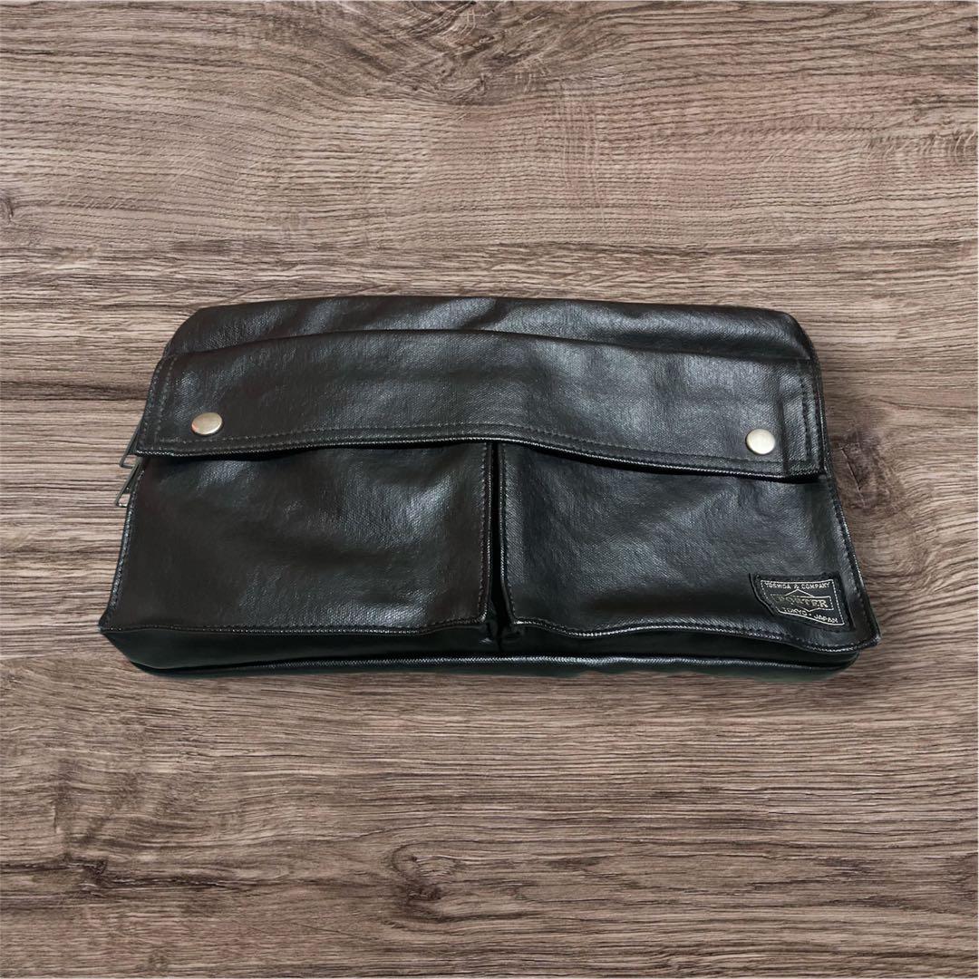 極美品PORTERブラックレザー ショルダーバッグ - メルカリ
