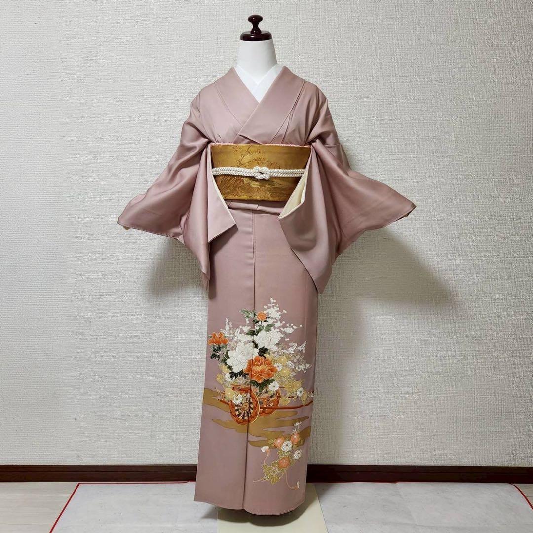 美品 袷 正絹 訪問着 フルセット 4点 S〜M カ②-9 未使用近い - メルカリ