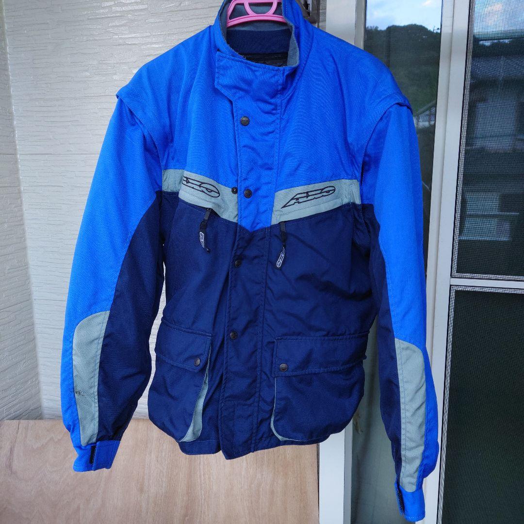 バイクジャケット AXO　RACING ロゴ入り 青 ☆バックポケット有 FOX RACING ING フォックスレーシング ナイロン