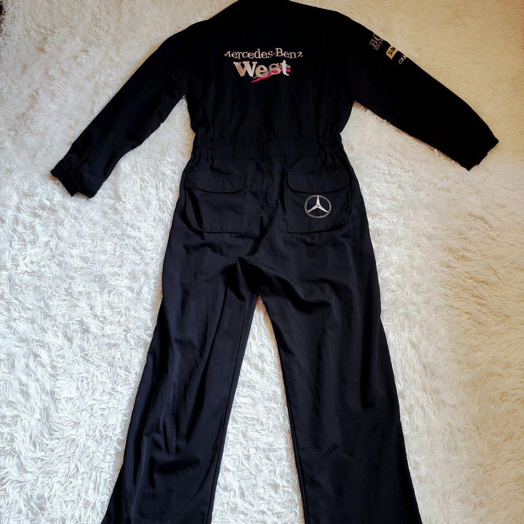 極美品 メルセデスベンツ つなぎ 希少サイズ4XL 刺繍 大きいサイズ 黒