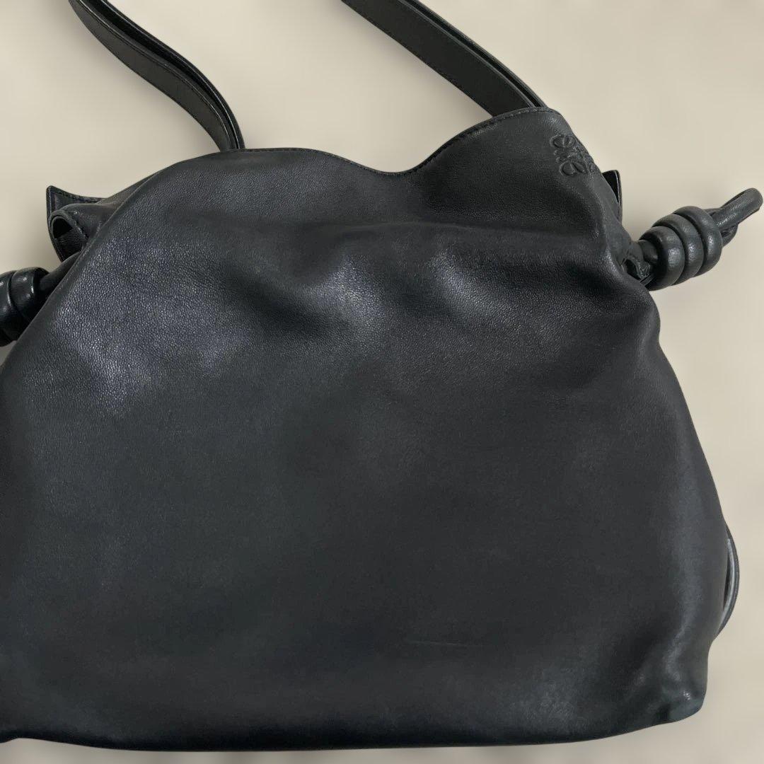 LOEWE フラメンコノットレザーショルダーバッグブラック スモール
