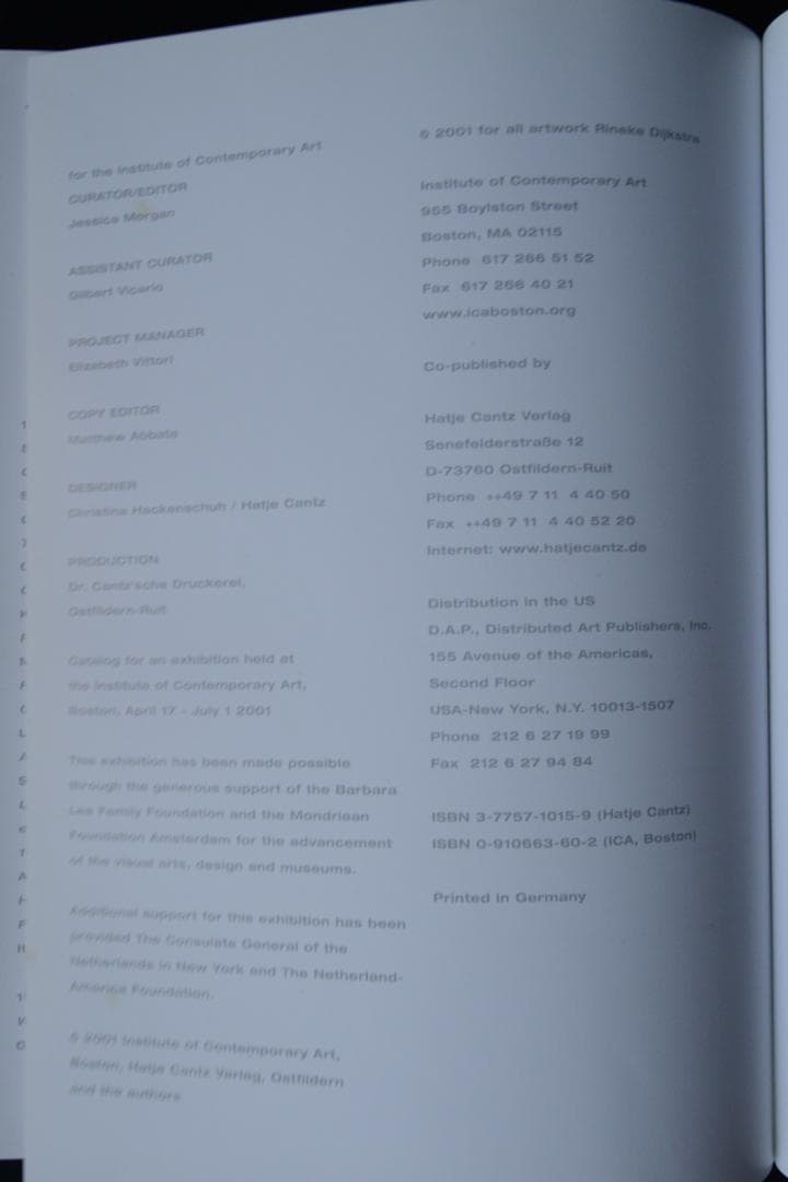 Rineke Dijkstra: Portraits】2001年 ☆未読・美本 - メルカリ