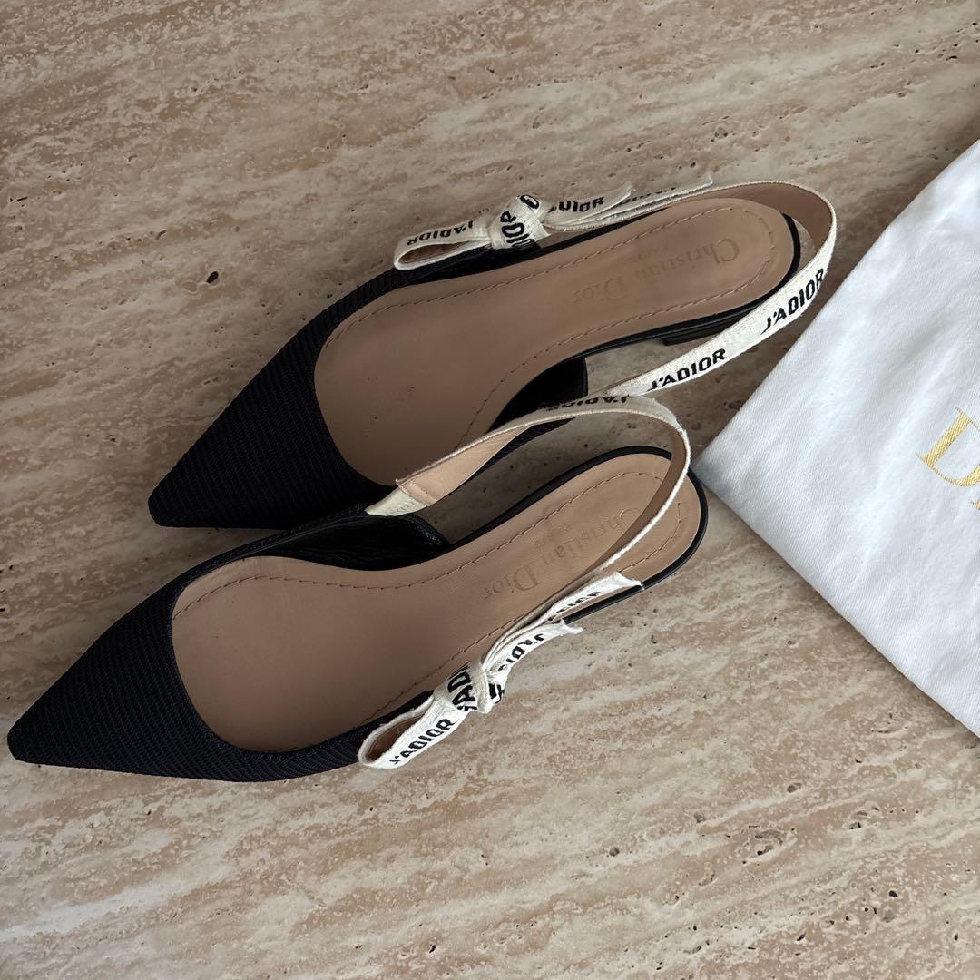 ディオール J'Adior スリングバックフラット サンダル 35 1/2 - メルカリ