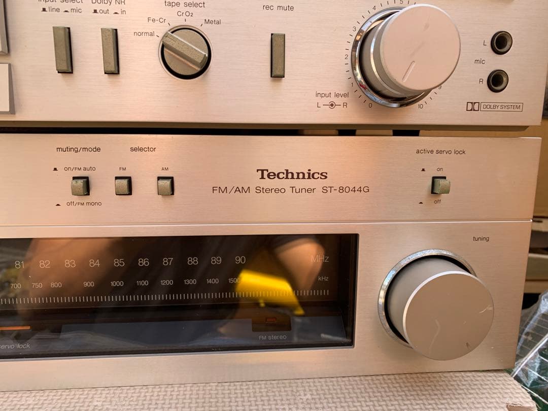 昭和レトロ Technics ST-8044GチューナーとM13 カセットデッキ - メルカリ