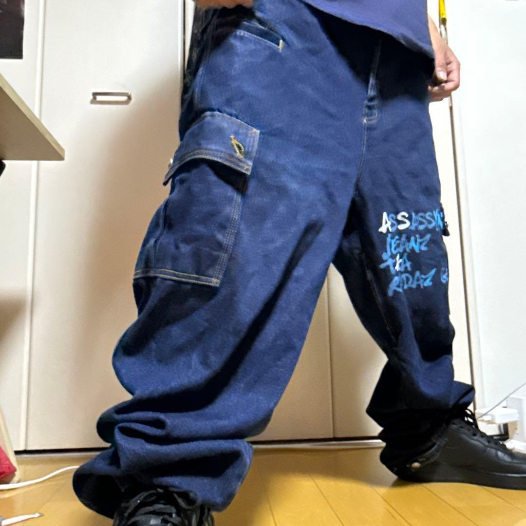 ASSASSYN JEANZ ダークブルー カーゴパンツ ASSASSYN JEANZ ダーク