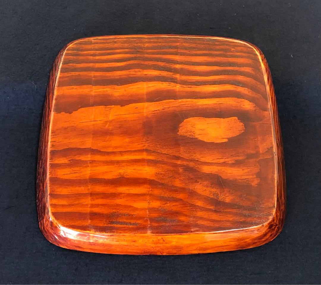 割引❗️《R》伝統工芸 讃岐彫 小膳2客 讃岐膳 讃岐盆 木製　251007あ7