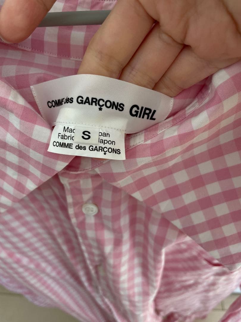 COMME des GARÇONS GIRL ピンクチェックシャツ S - メルカリ