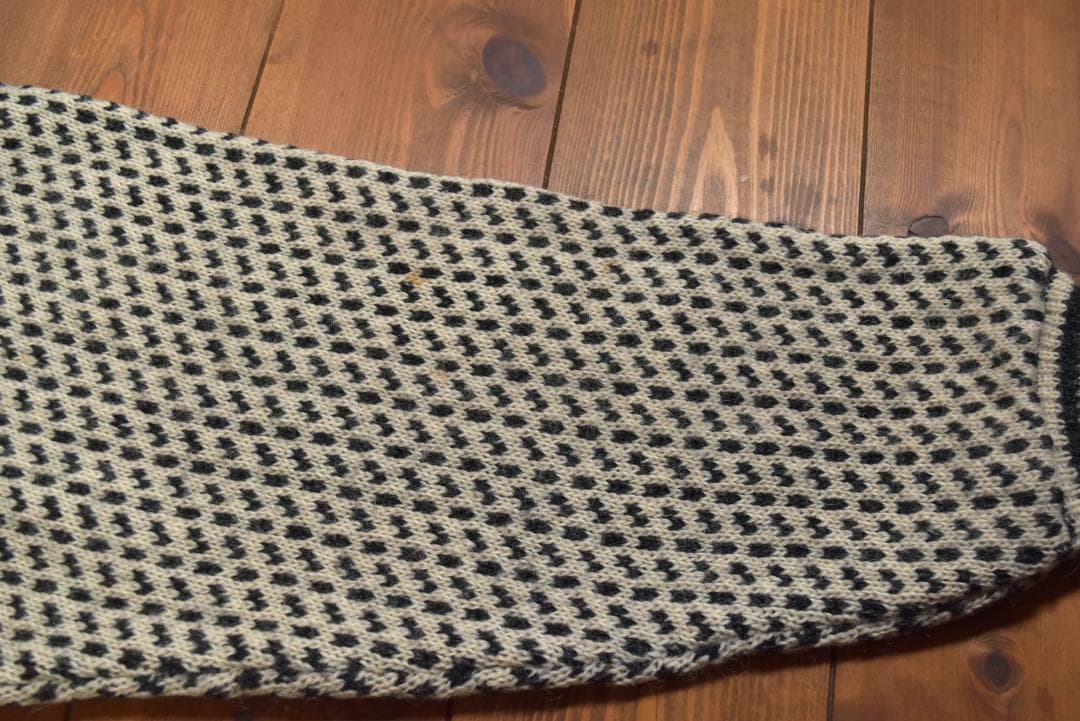 L.L.Bean ノルウェー製バーズアイニットセーター ホワイト