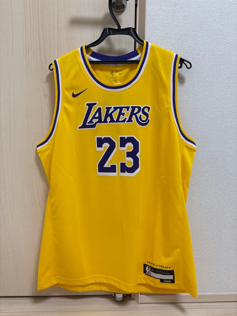 Nike Lakers ユニフォーム LeBron James 23 Nike Wish Los Angeles LA Lakers Lebron James 23 Yellow Jersey Size