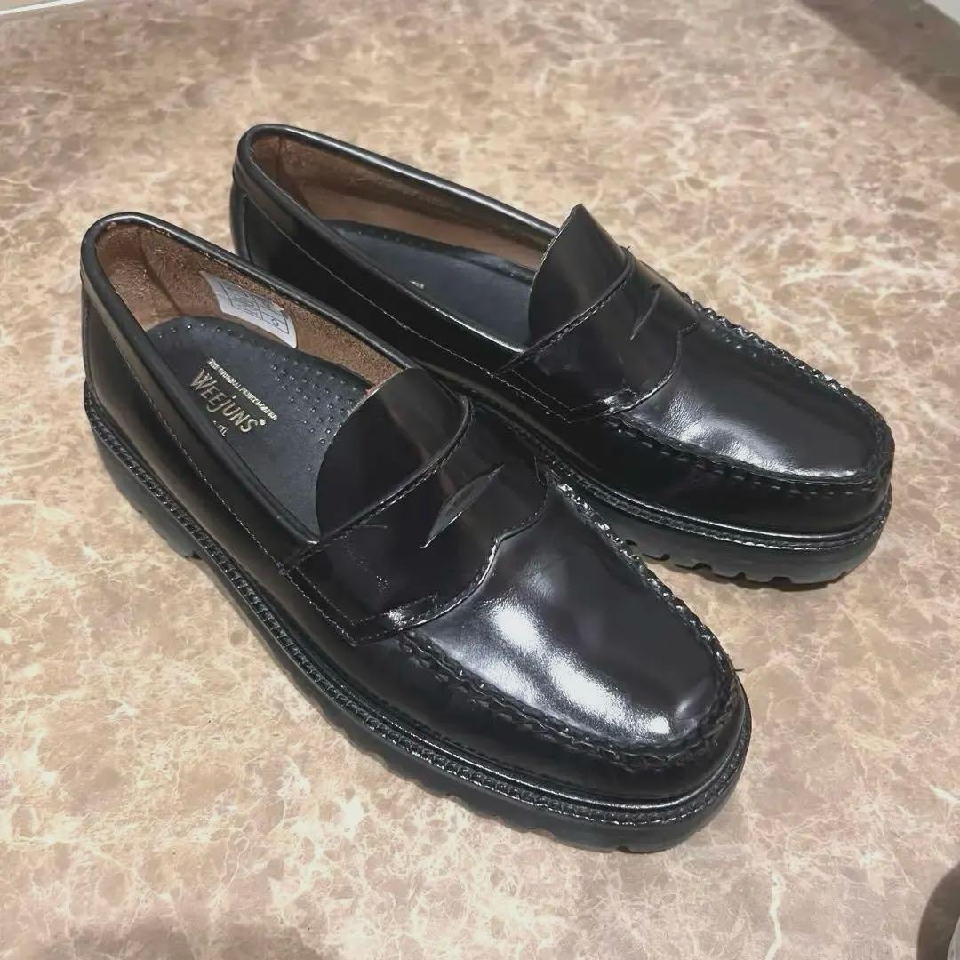 GHBASS本革ブラックローファー40 1/2 （25.5〜26cm程）【美品】 G.H.BASS（ジーエイチバス） ローファー メンズ G.H Bass BAZ1W007