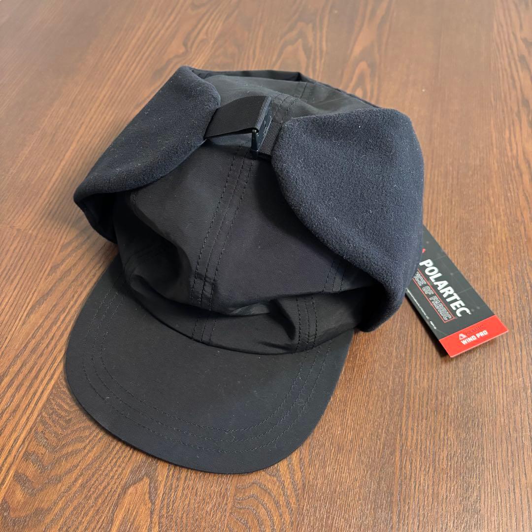 COMME des GARÇONS ブラックフラップキャップ Comme des Garçons Hommeのブラック フリース イヤーフラップ キャップ