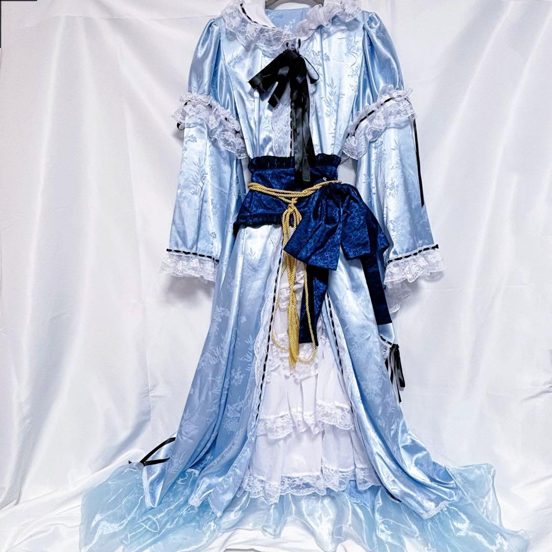 西行寺幽々子アレンジ衣装 コスプレ 衣装 + ウィッグ 東方Project