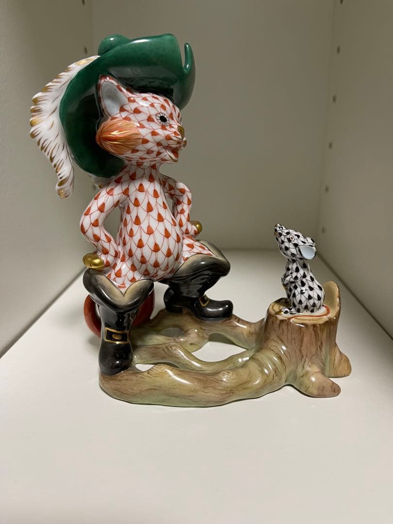 HEREND ヘレンド ハンガリー フィギュリン 【長靴を履いた猫】 - メルカリ